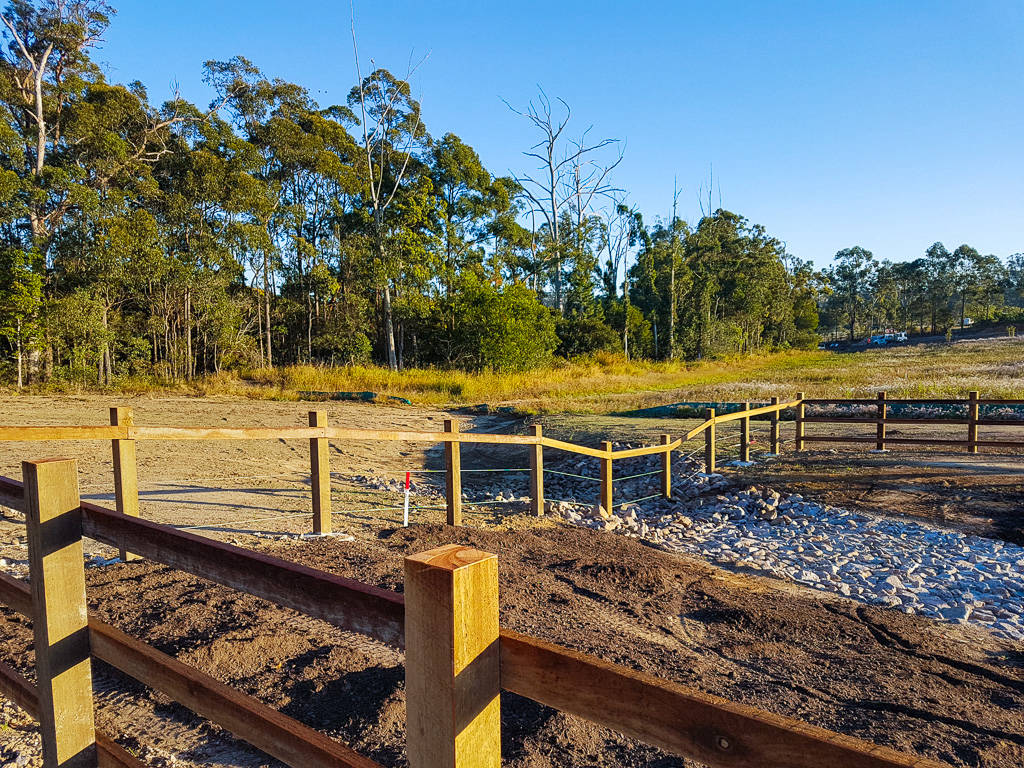 image of previous construction fencing job timber