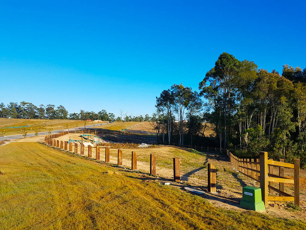 Image of previous construction fencing job timber posts