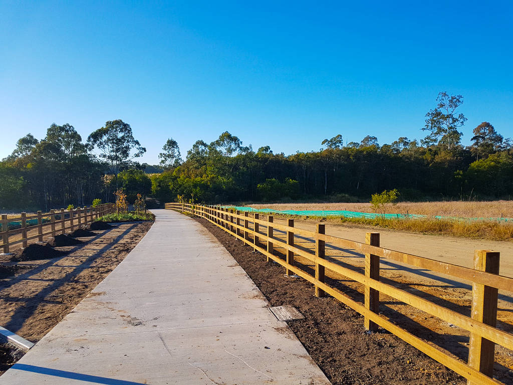 image of previous construction fencing job timber fence