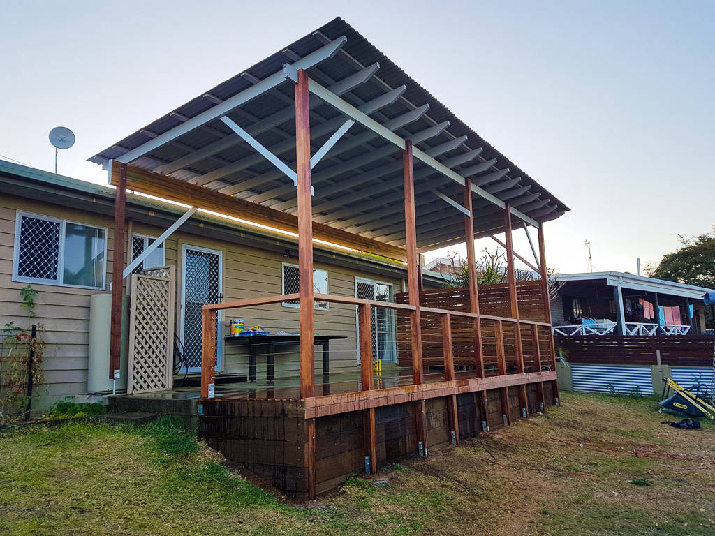 image of previous construction timber balcony